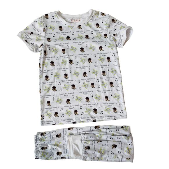 NWT The Printed Press Size 8/9 Heart of Texas PJs - Picture 1 of 5